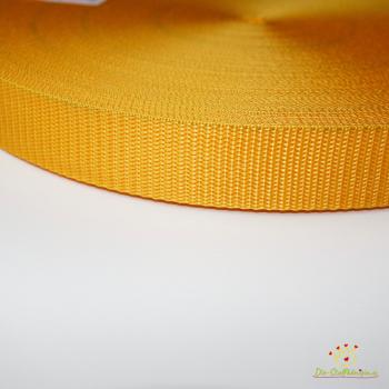 Gurtband Uni in Ocker, 30 mm breit, Meterware im Ausschnitt